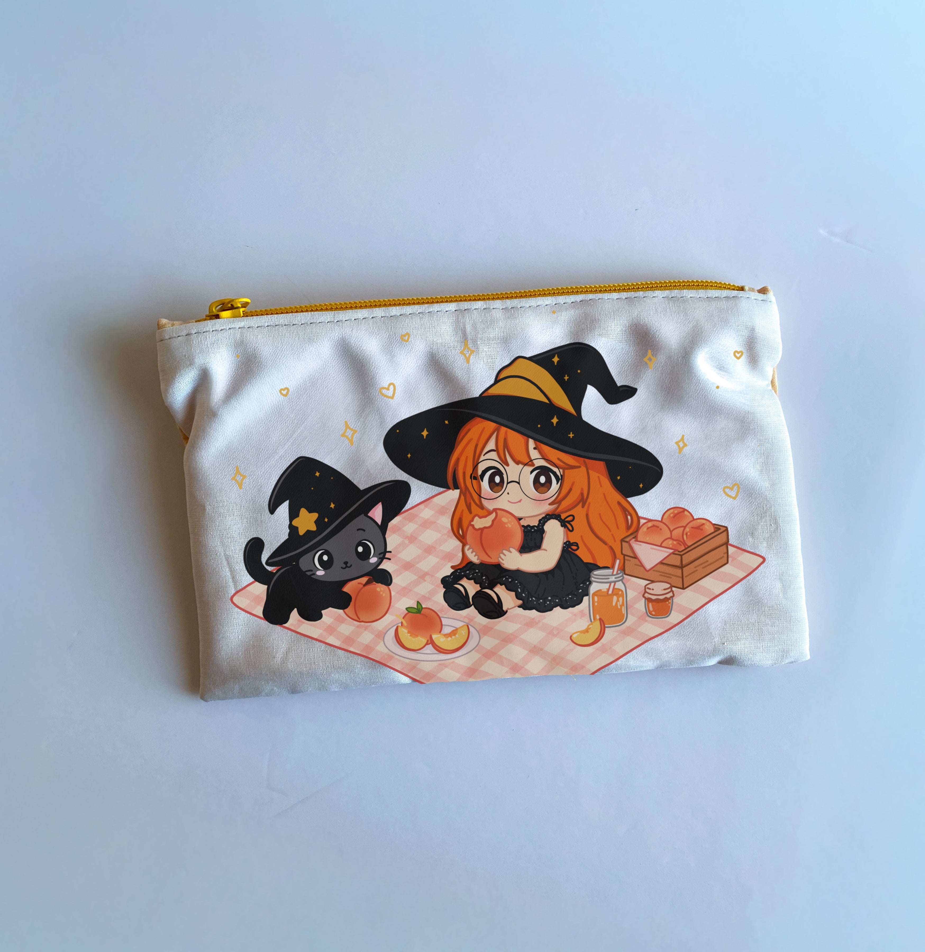 Neceser Pequeño con Diseño Kawaii - Peach Picnic 🍑