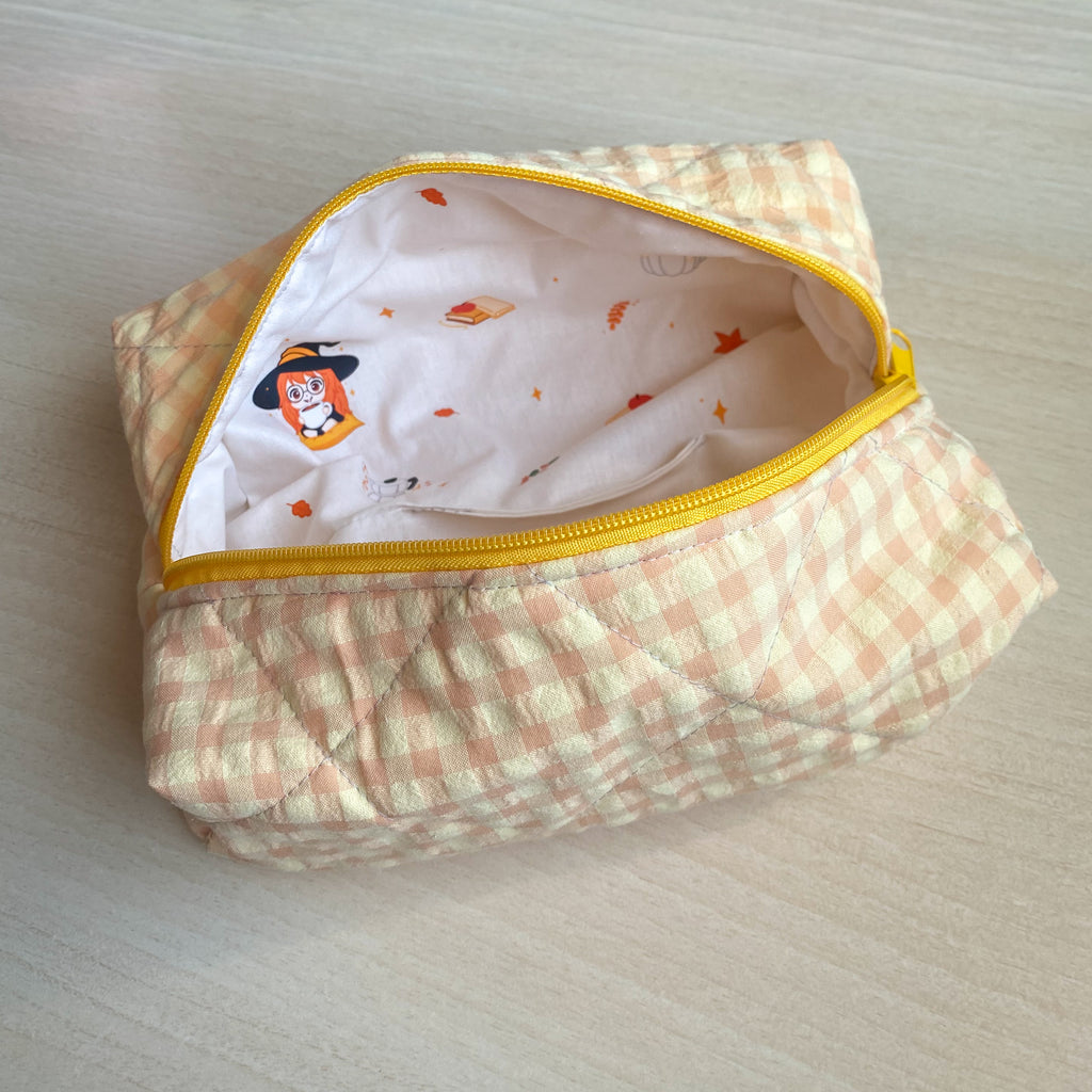 Estuche Neceser Boxy Mediano con Diseño Kawaii en el interior - Cozy Cafe