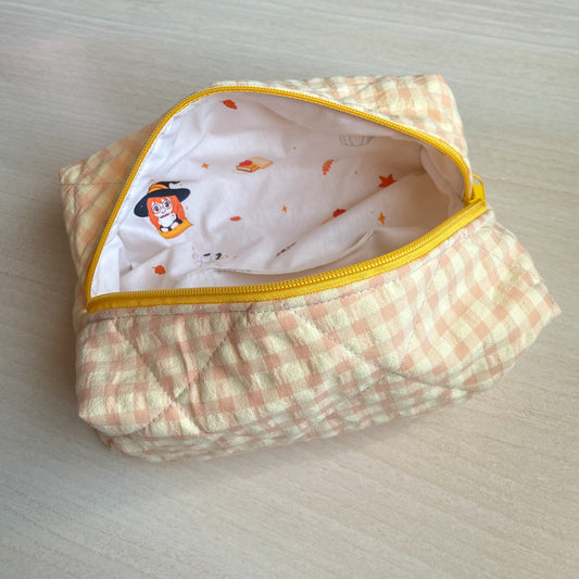 Estuche Neceser Boxy Mediano con Diseño Kawaii en el interior - Cozy Cafe