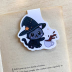 Marcapáginas Magnético de la Bruja Elly y el Gato Nyx, Cozy Cafe